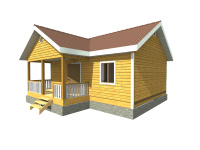 Каркасный дом 6х8 | Одноэтажные деревянные дачные дома